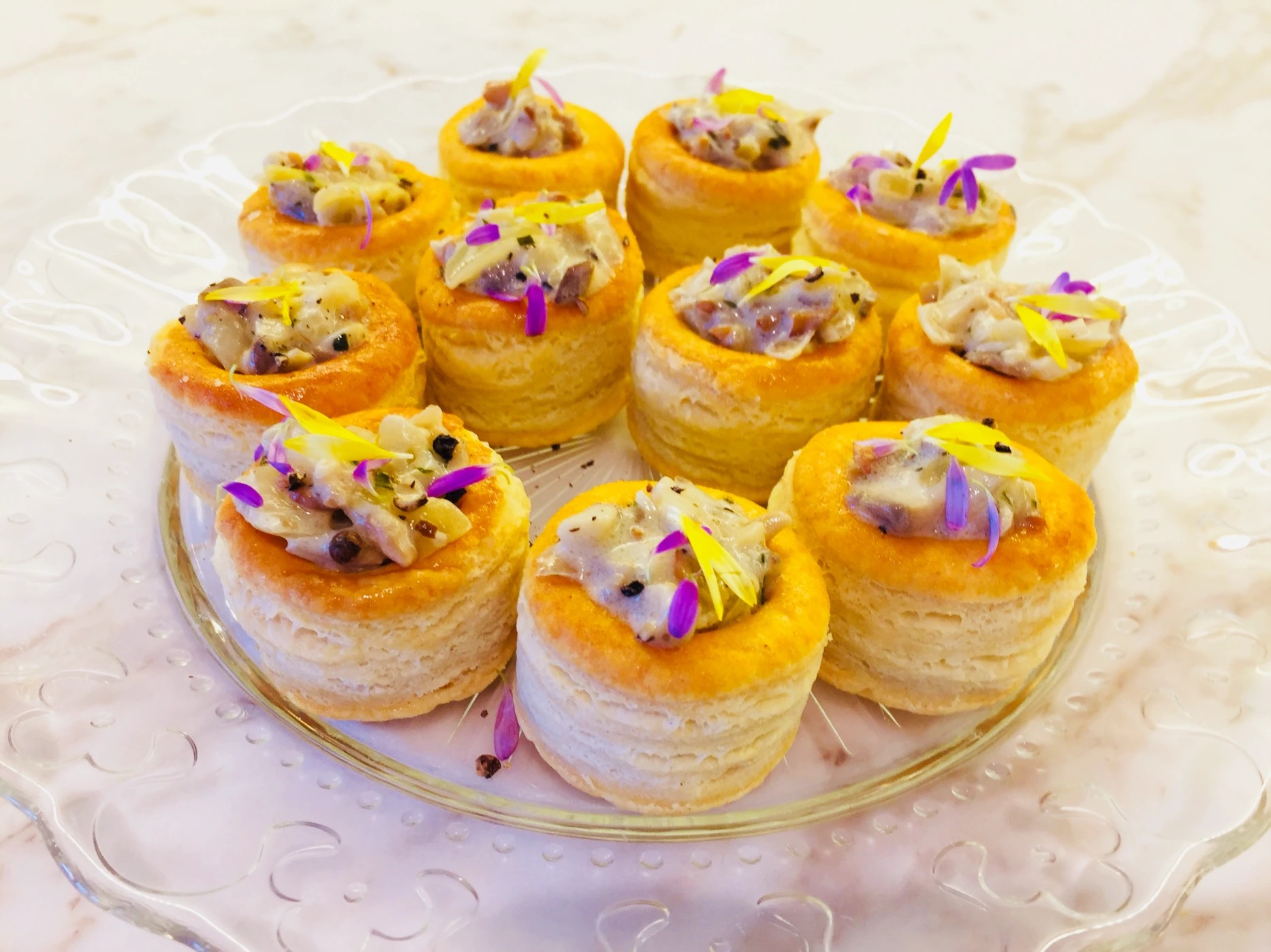 Canapés of Mushroom and Tarragon Cream Puffs.jpg