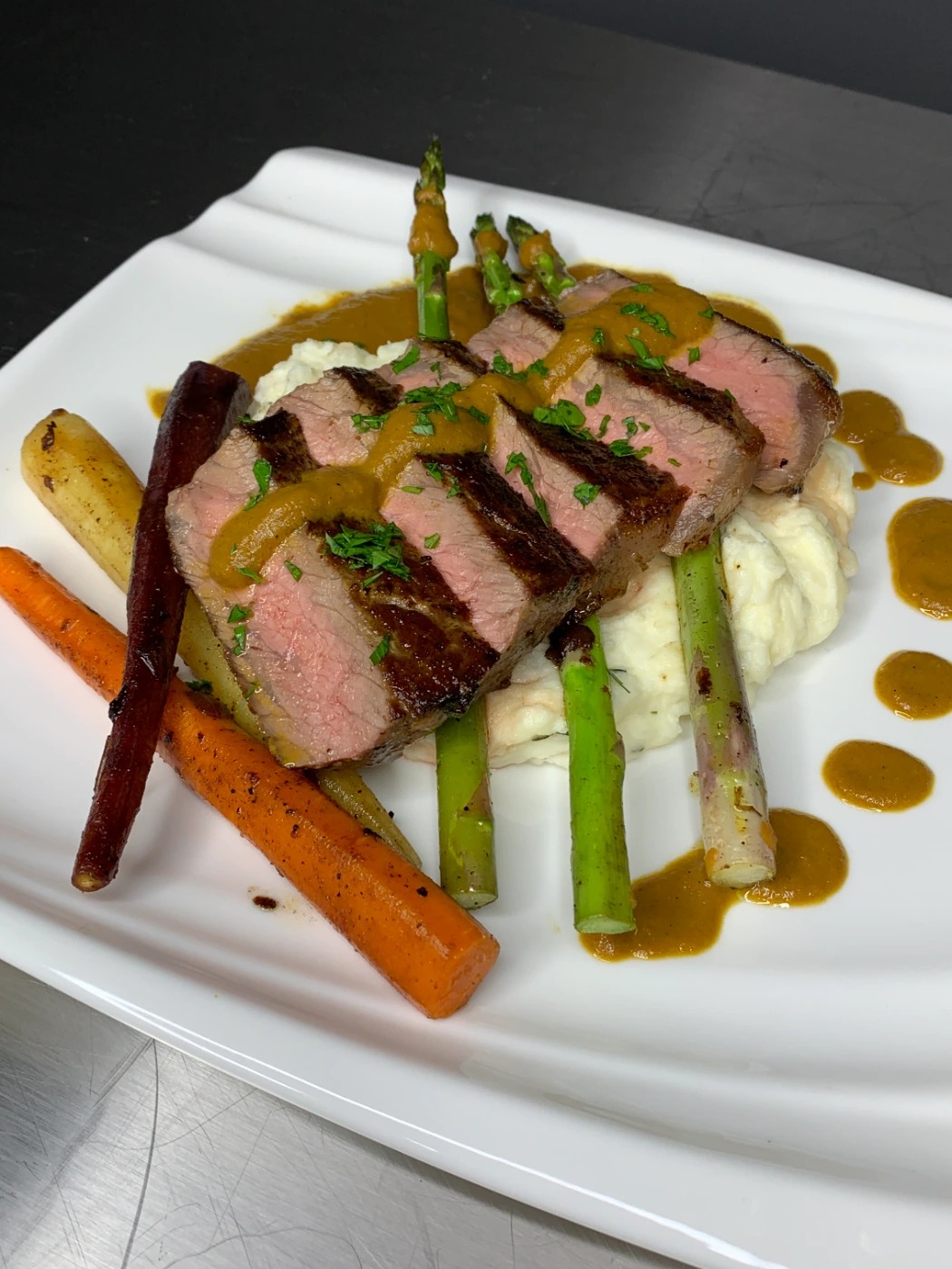NY strip, roasted carrots, soy asparagus, pan sauce.jpg NY strip, roasted carrots, soy asparagus, pan sauce.jpg