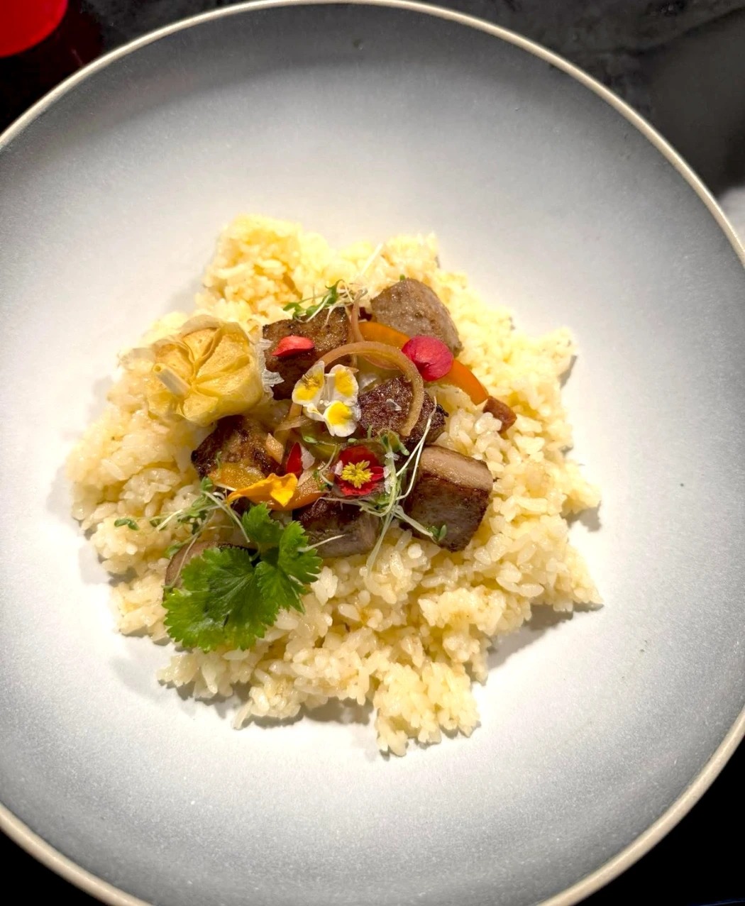 Wagyu Cubes · Umami Wagyu Pilaf · Pickled Capsicum · Roasted Garlic Bulb.jpg
