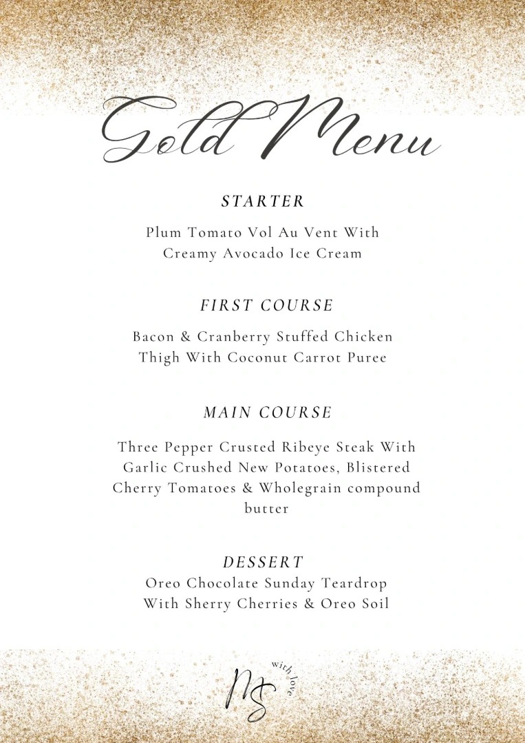Gold Menu