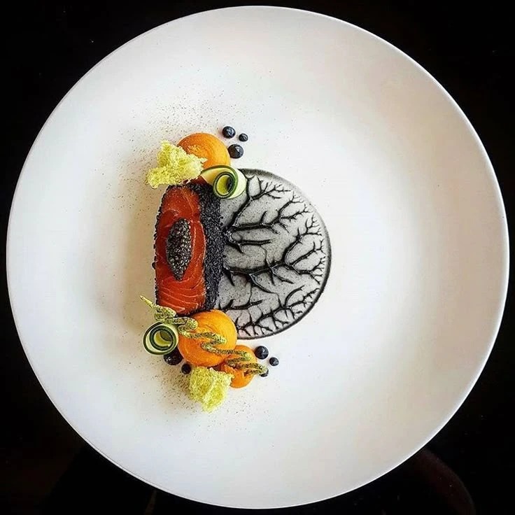 - Salmon, sesame and caviar by @vincent_angebault #chef #culinarychefs #Eater #chefsroll #artonaplate #goodfoodgallery #chefslife #plating….jpeg