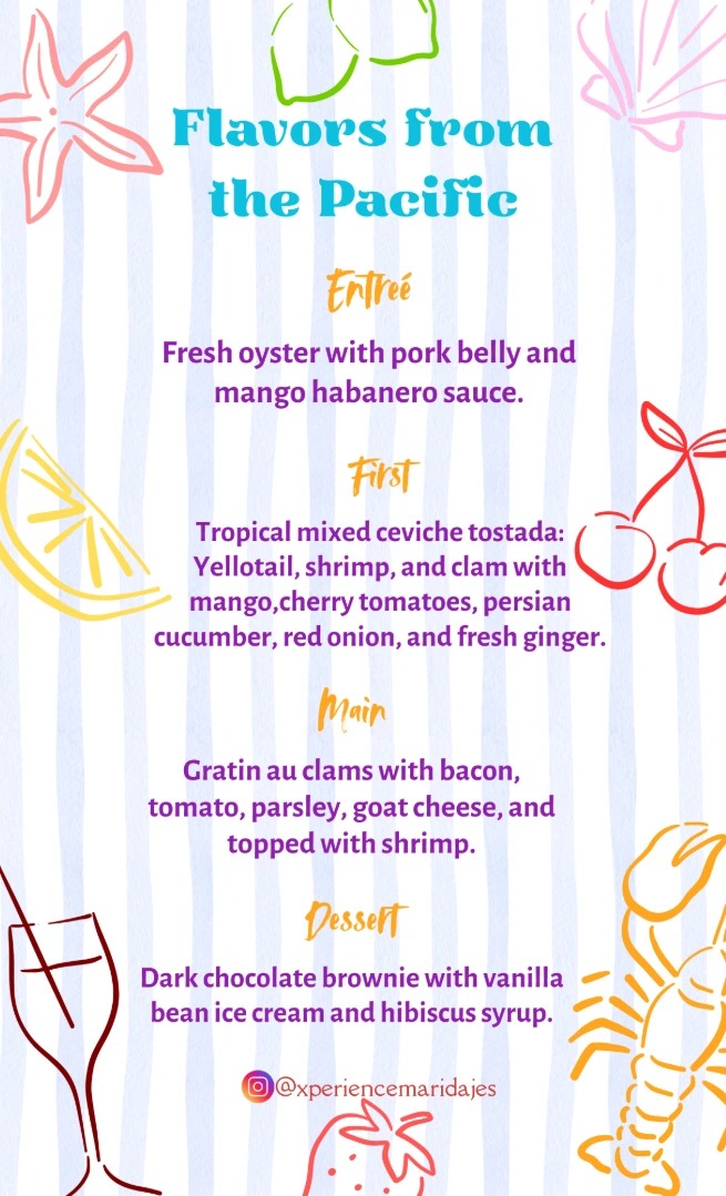 Maridaje Sabores del pacífico / Pairing Flavors from the pacific