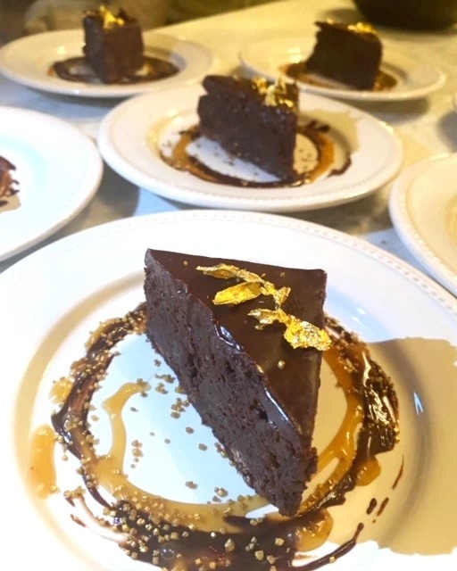 Mexican brownies with gold.JPG