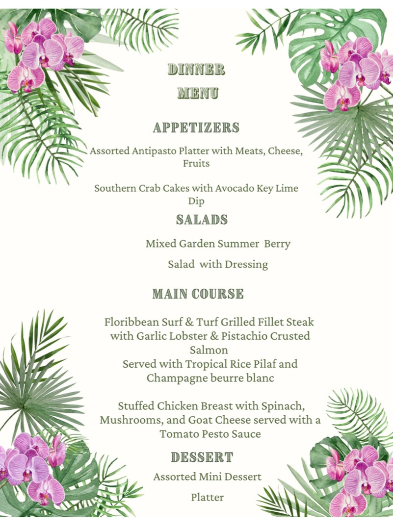 Tropical Menu