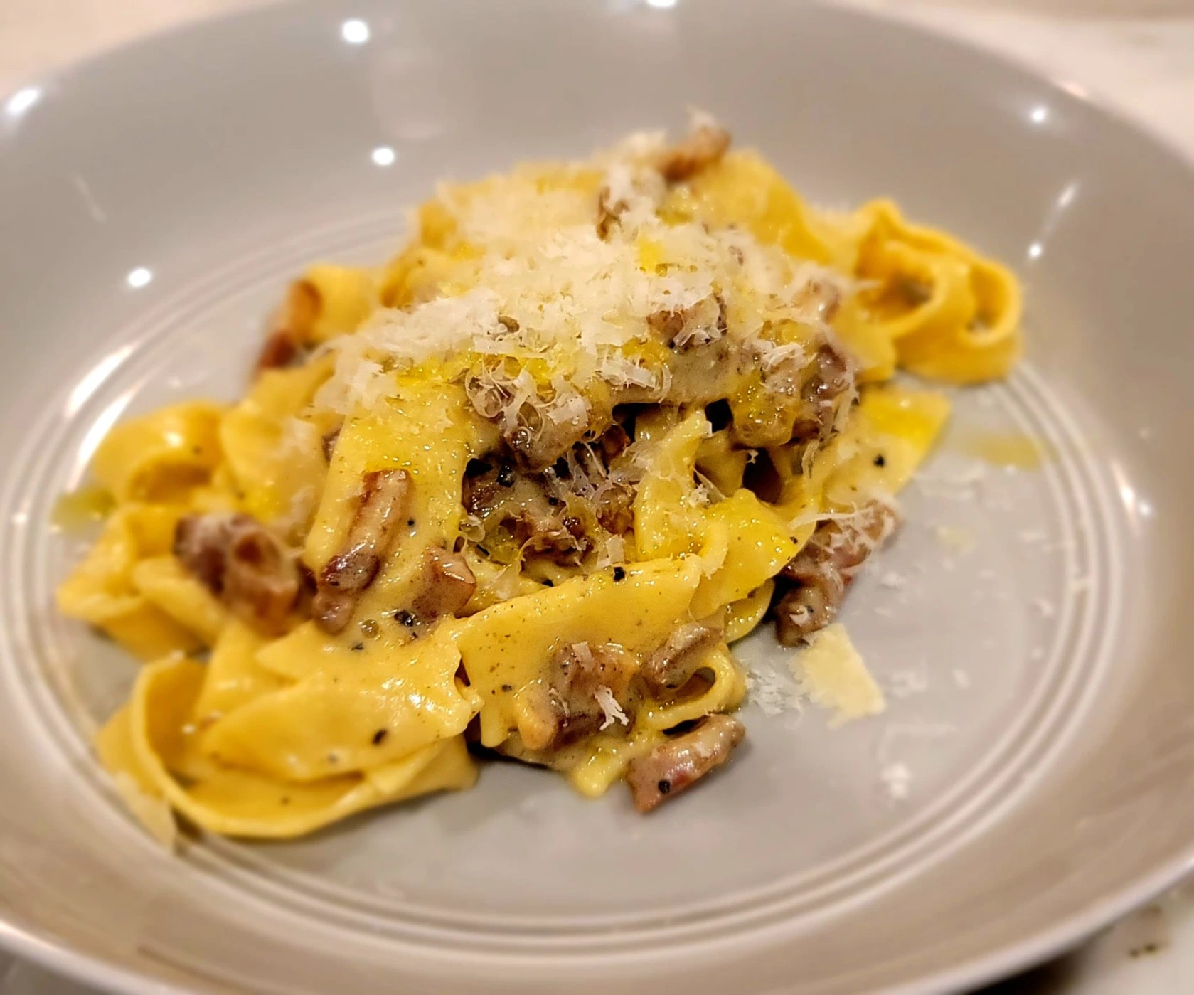 Carbonara. I found a great guanchale guy in Vancouver, and smuggle it back home with me whenever I can..jpg