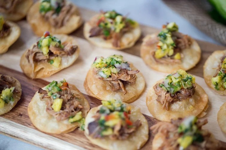 Pulled Pork Canapés with Pineapple Salsa - Wedgewood Weddings (2).webp