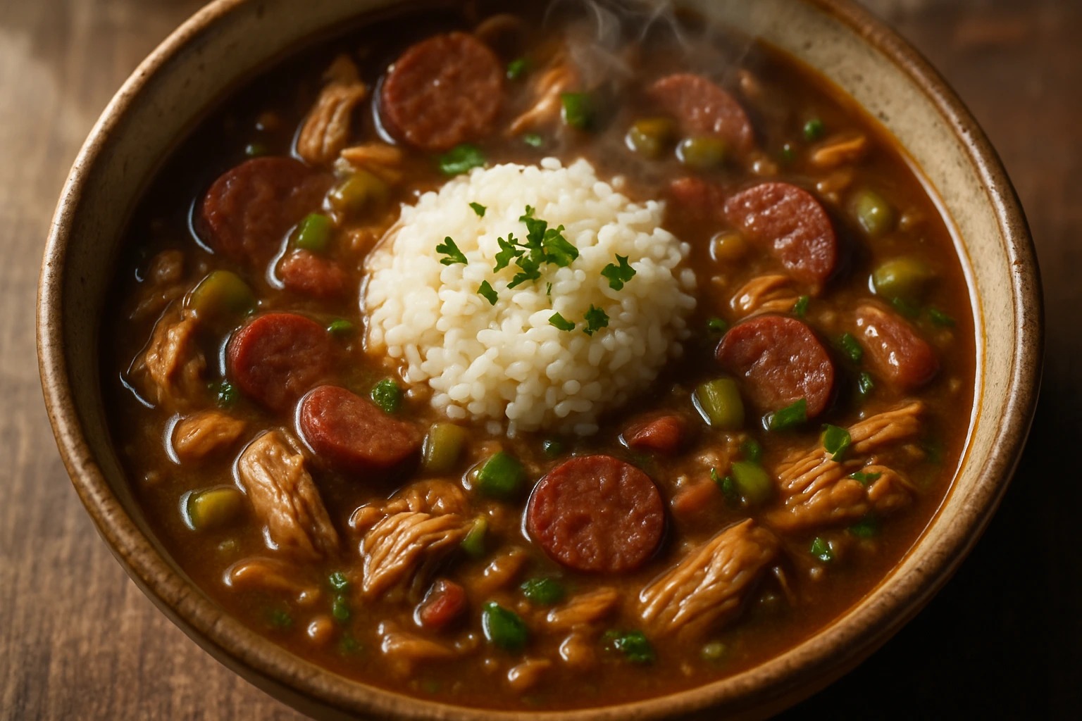 a-realistic-close-up-overhead-shot-of-a-classic-chicken-gumbo-served-in-a-rustic-ceramic-bowl-the-gumbo-is-rich-and-hearty-with-tender-chicken-pieces-smoked-sausage-and-vibrant-vegetables-visible-in-a-thick-dark-ro.png a-realistic-close-up-overhead-shot-of-a-classic-chicken-gumbo-served-in-a-rustic-ceramic-bowl-the-gumbo-is-rich-and-hearty-with-tender-chicken-pieces-smoked-sausage-and-vibrant-vegetables-visible-in-a-thick-dark-ro.png