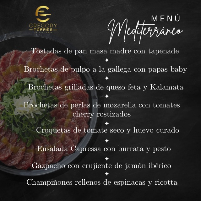Menú mediterráneo (entradas)
