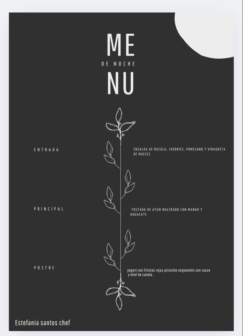 Menú noche 2