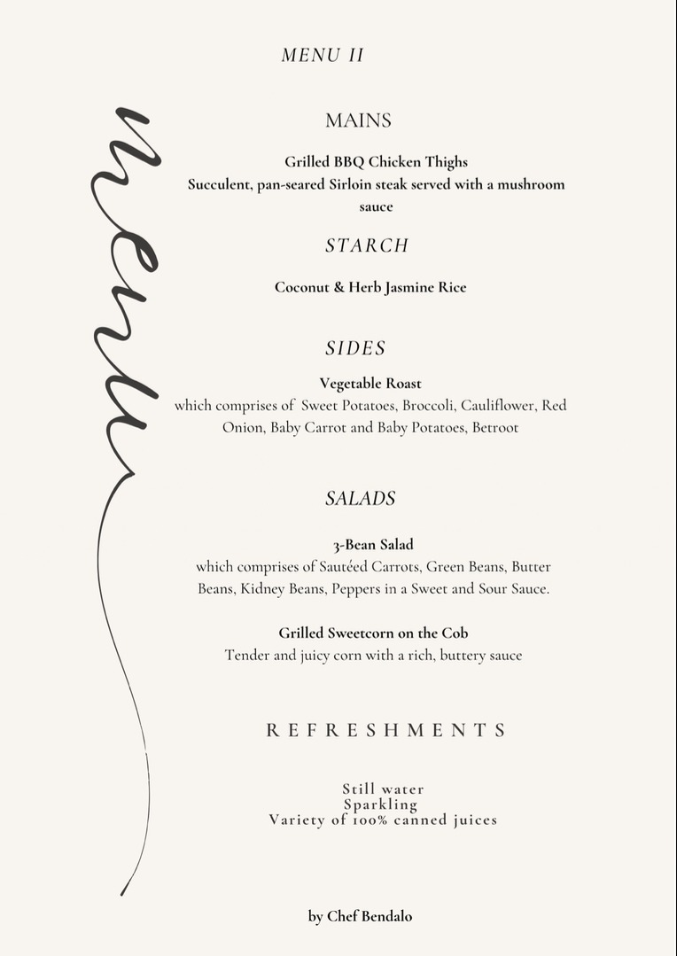 Festive Menu II