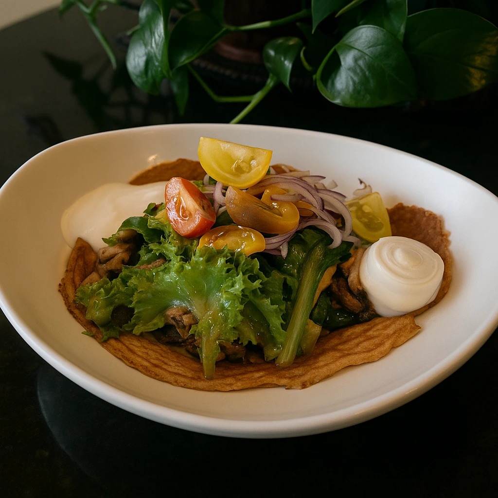 duck confiette salad with crepe.png duck confiette salad with crepe.png