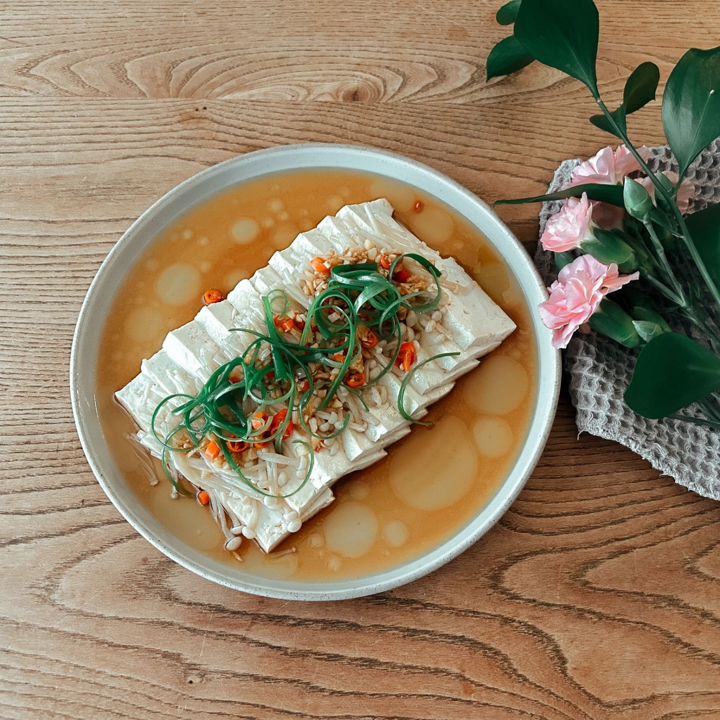 Steamed Tofu with Enoki Mushroom and Fresh Chilli.jpeg