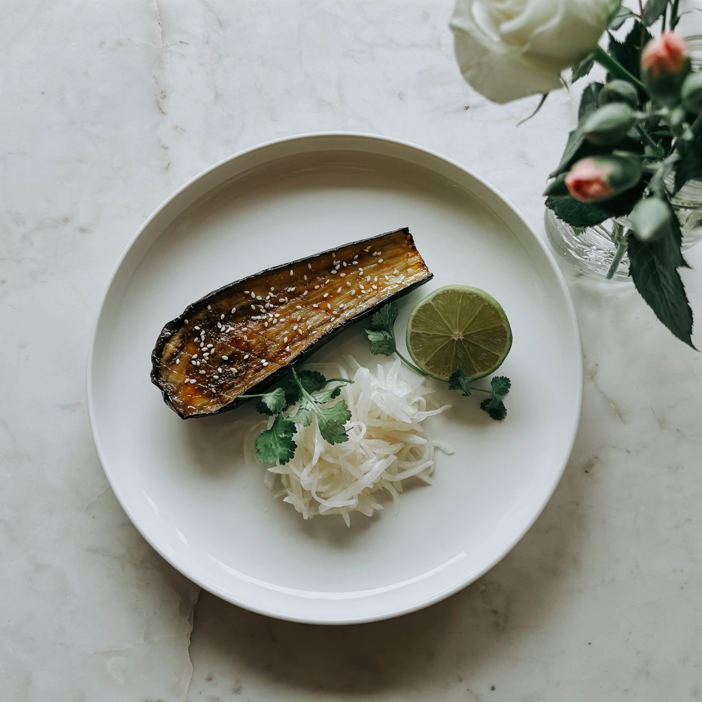 Miso Glazed Aubergine & White Mooli Salad.jpeg