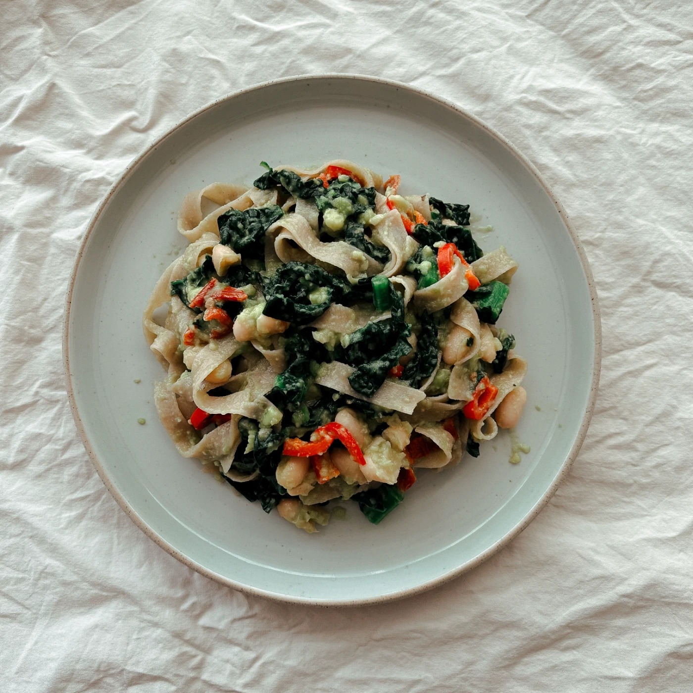 Buckwheat Pasta with Creamy Avocado Sauce and Cannellini Beans.jpeg