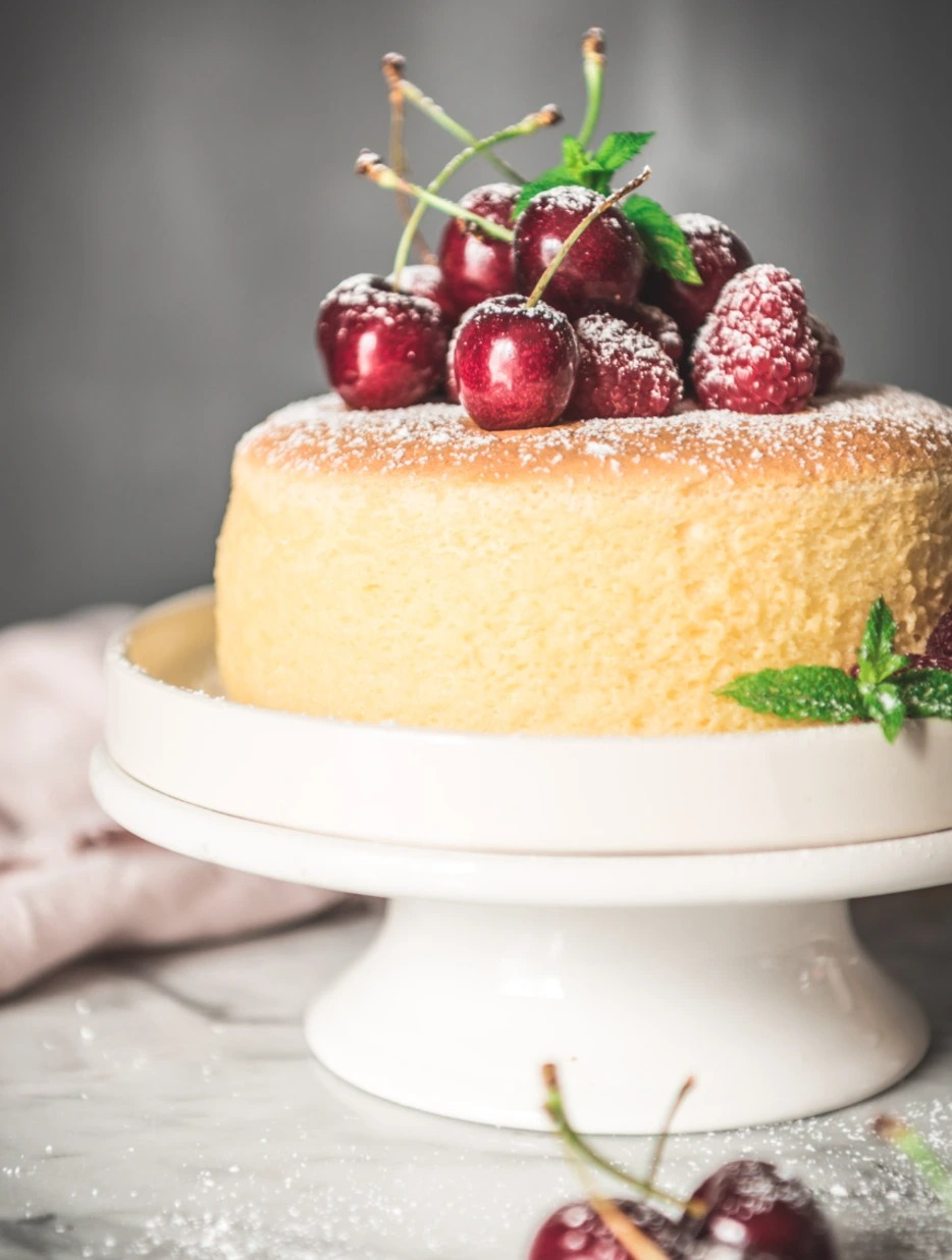 tarta de queso estilo japones con cerezas confitadas.jpg tarta de queso estilo japones con cerezas confitadas.jpg