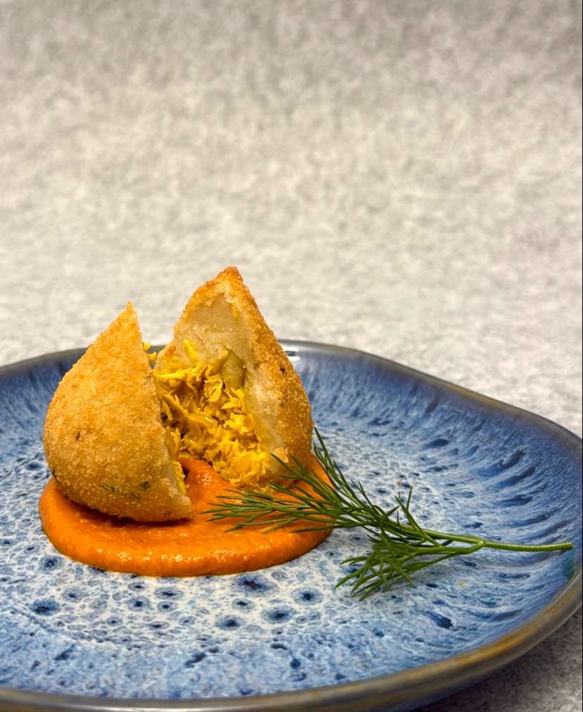 Menú con opciones veganas.