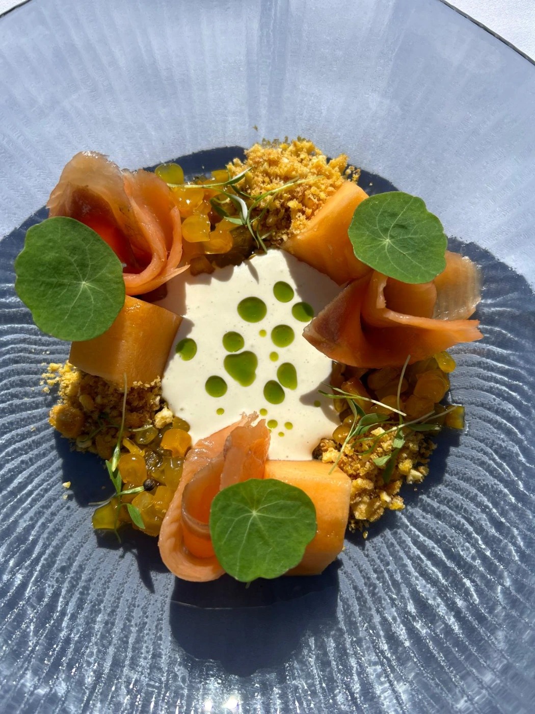 Gazpachuelo, salmon y melon.JPG