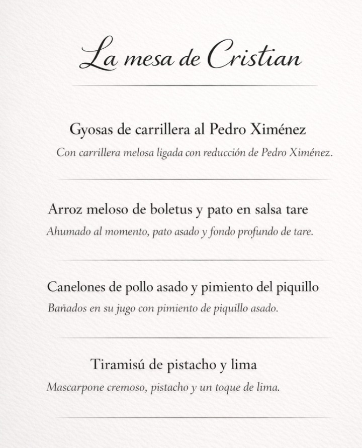 La mesa de Cristian