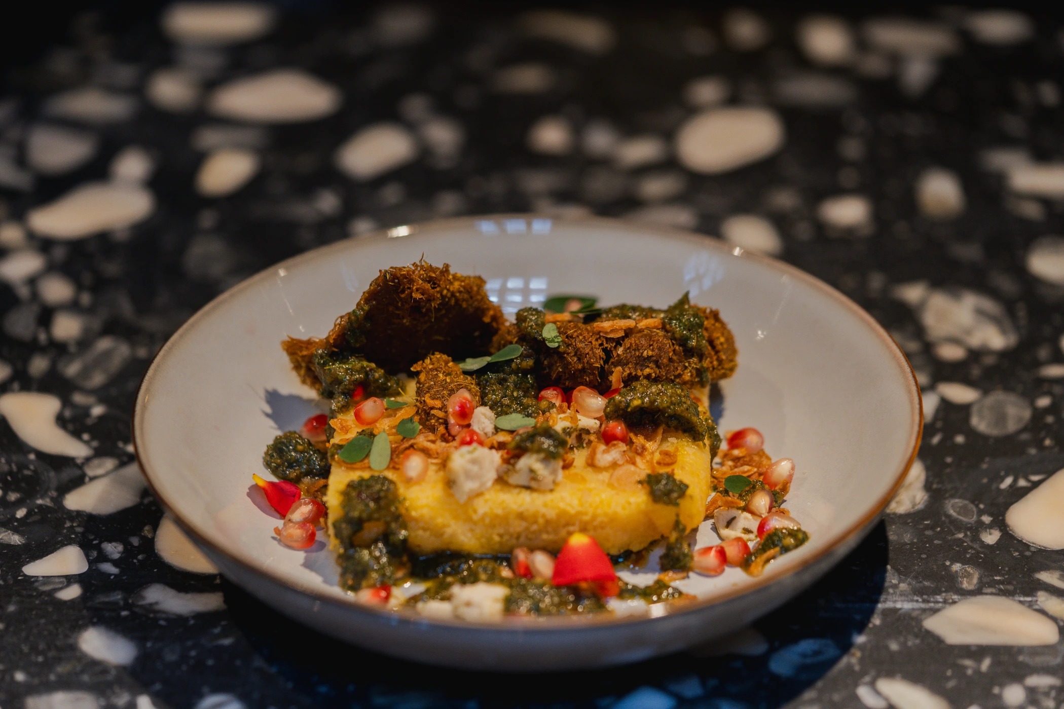 Lion Mane Rempah Satay Kesum Pesto Polenta Stack (1).jpg