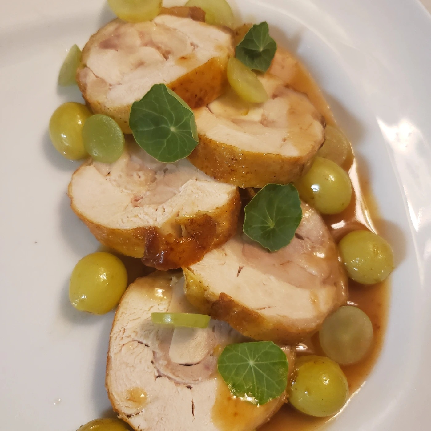 Chicken Ballontine with Grapes Chicken Ballontine with Grapes