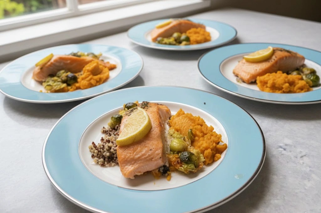 salmon with quinoa and roasted brussel sprouts.jpg