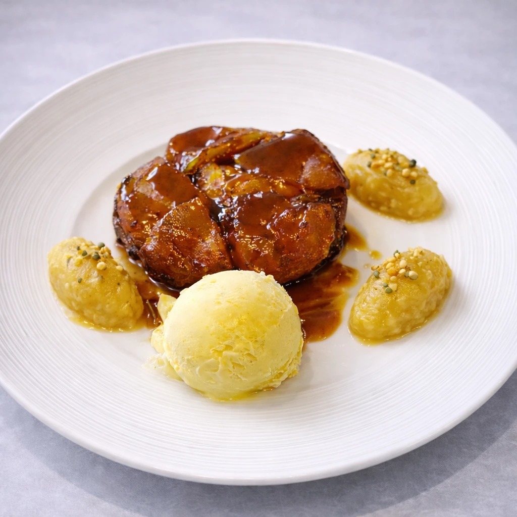 Jeu de textures autour de la pomme, entre caramel, fondant et fraîcheur vanillée.png