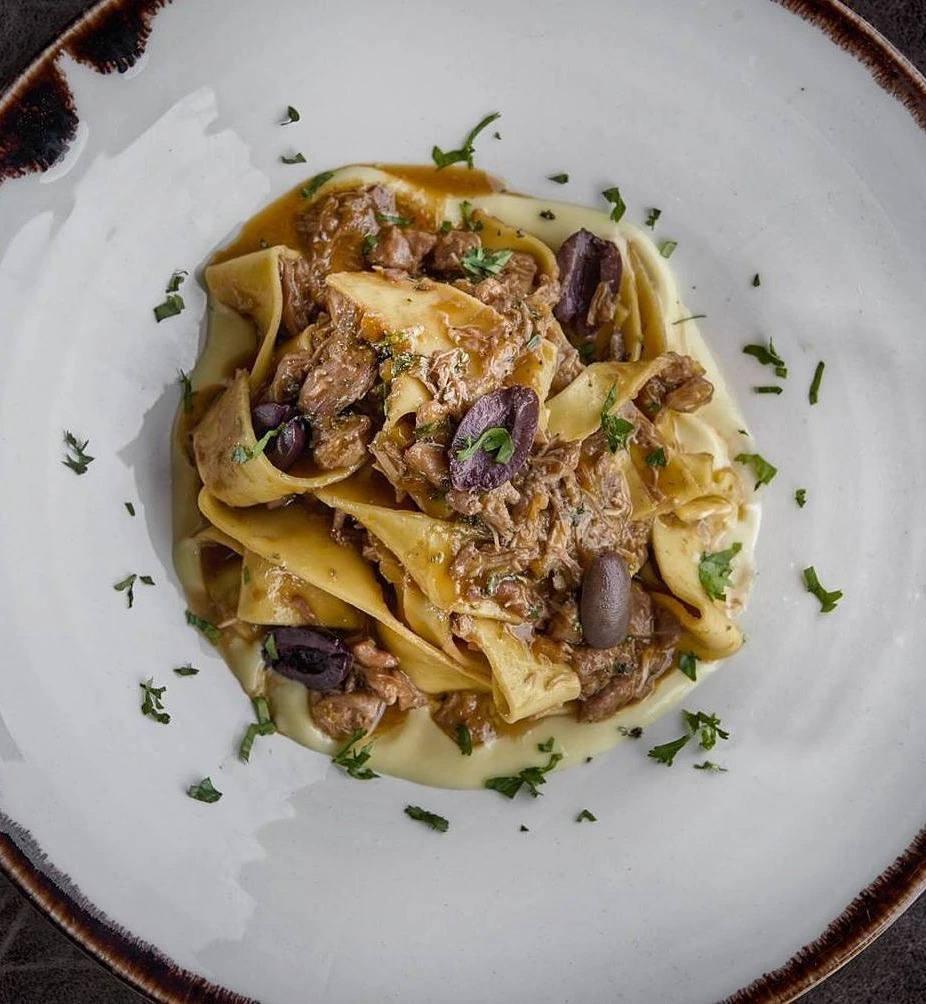 Pappardelle Rabbit Ragu, parmesan fonduta.jpg Pappardelle Rabbit Ragu, parmesan fonduta.jpg