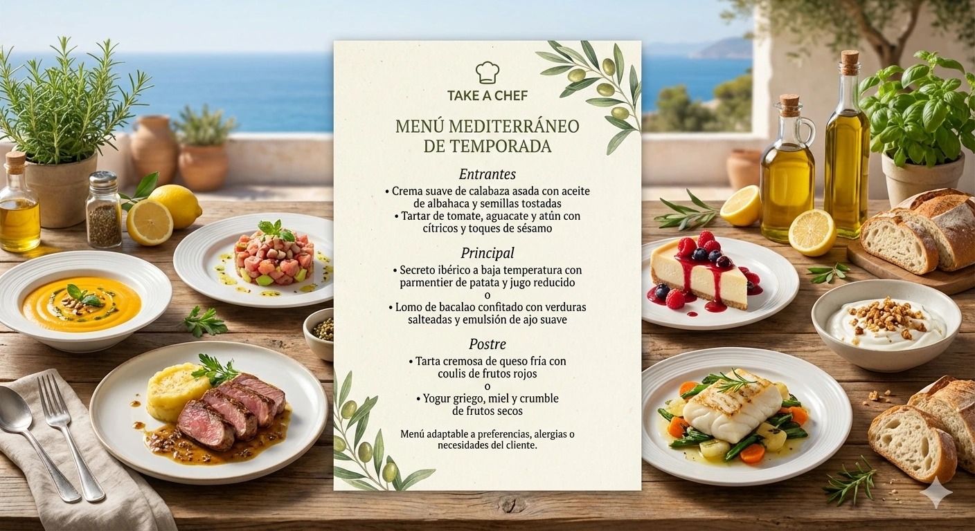 MENÚ MEDITERRÁNEO DE TEMPORADA