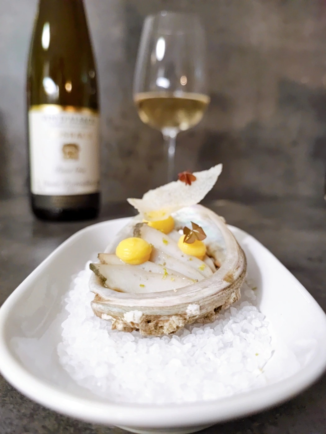 Low temperature Abalone, lemon condiment, crunchy rice.jpg