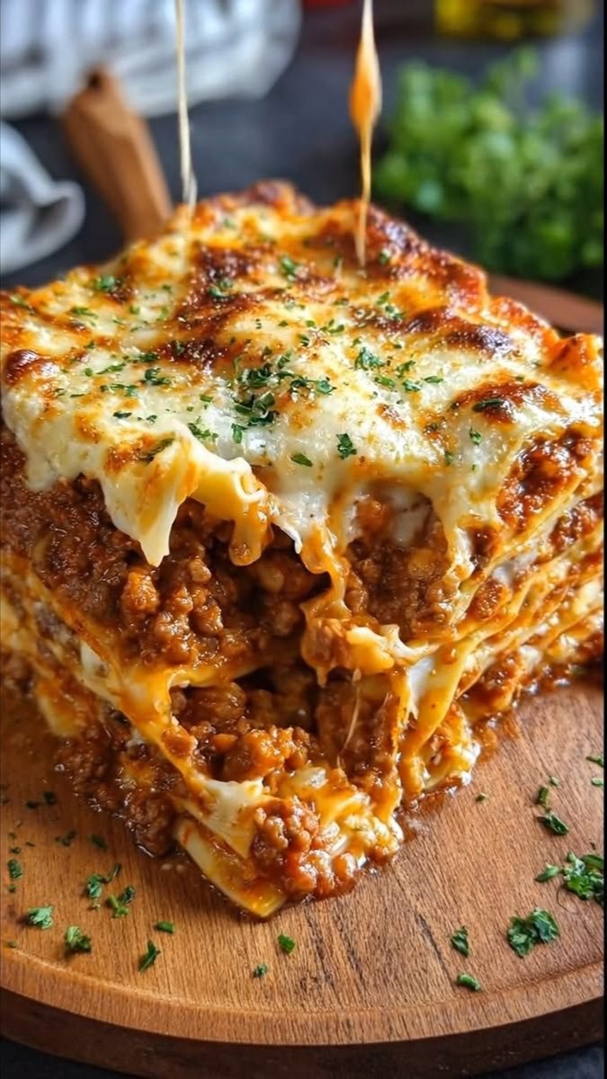 Lasaña Boloñesa Ingredientes_ 12 láminas de lasaña 500 g de carne molida de res 2 cucharadas de aceite de oliva RECETA COMPLETA EN EL PRIMER COMENTARIO???????? | Cocina de la felicidad | Facebook.jpg