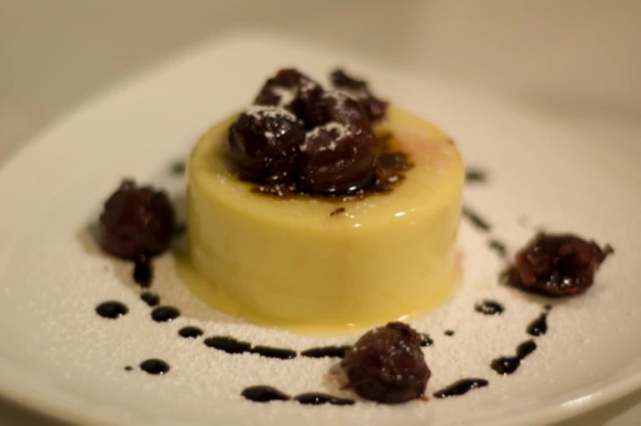 white cholocate panna cotta, brandied cherries.jpg