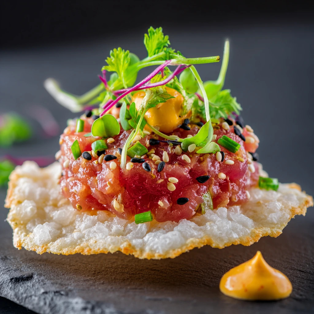 tuna tartar on rice cracker.png