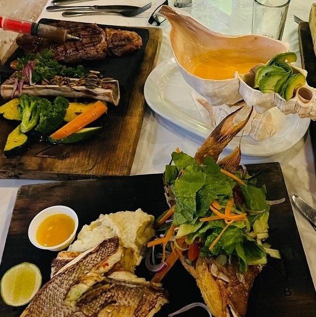 Menú de mariscos