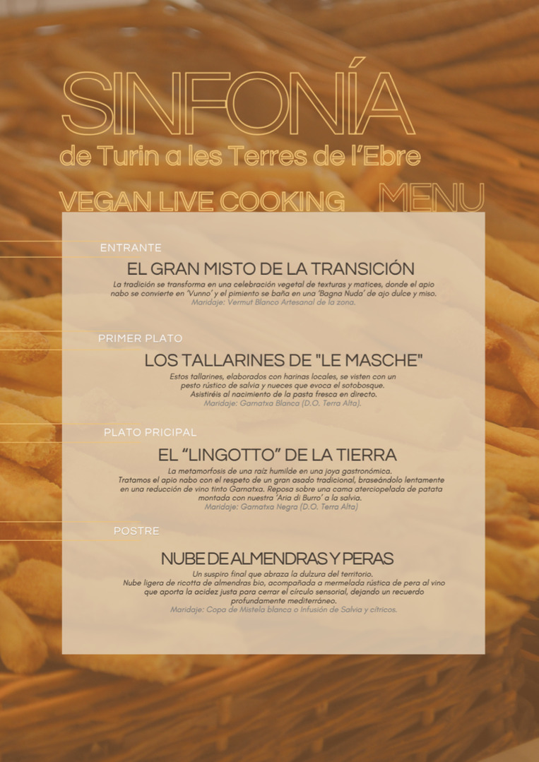 Sinfonía de les Terres de l'Ebre - Vegan Live cooking