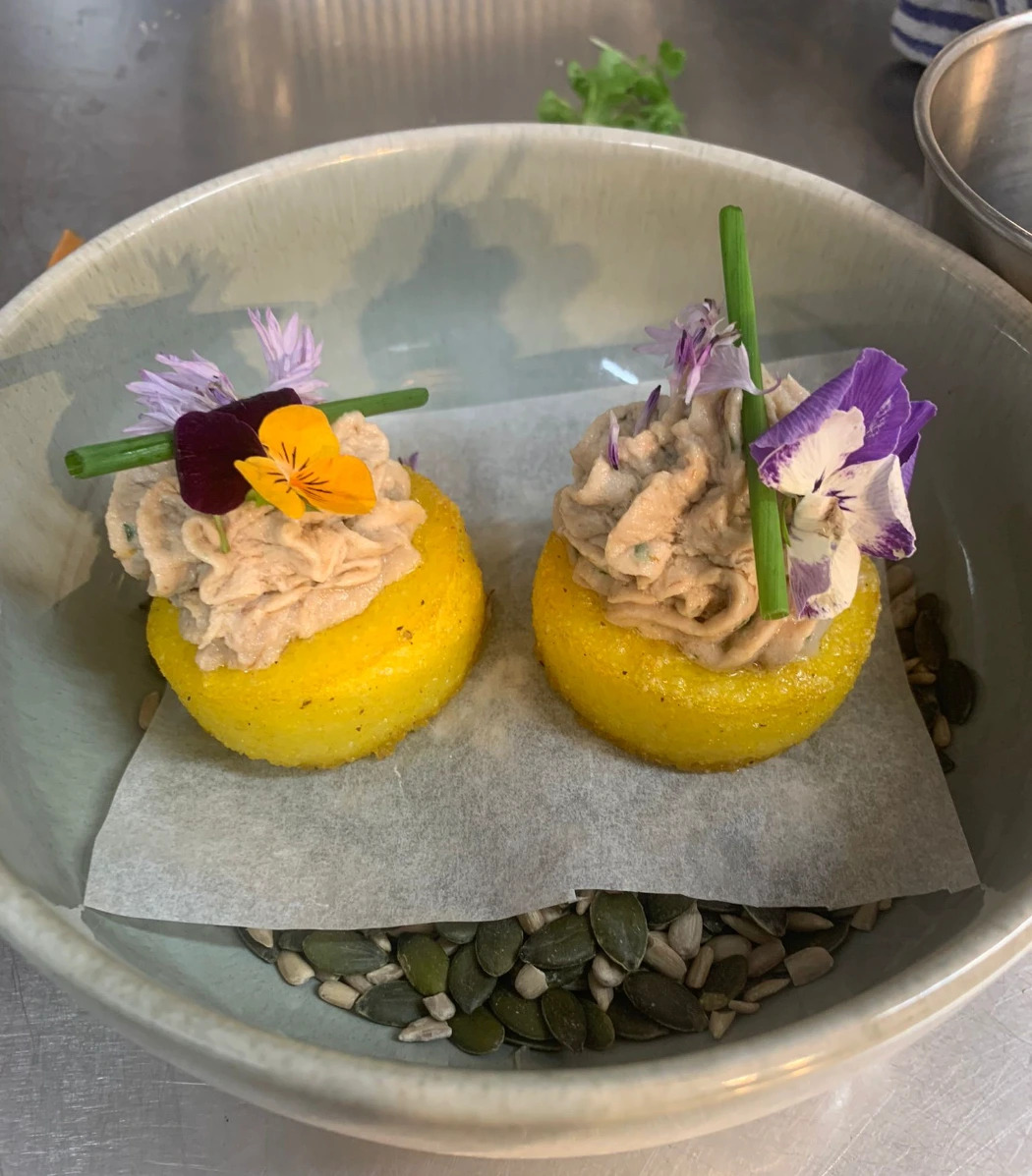 Fried polenta, smoked mackerel mousse (2).jpeg Fried polenta, smoked mackerel mousse (2).jpeg