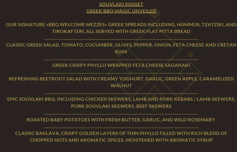 SOUVLAKI SUNSET GREEK BBQ MAGIC UNVEILED