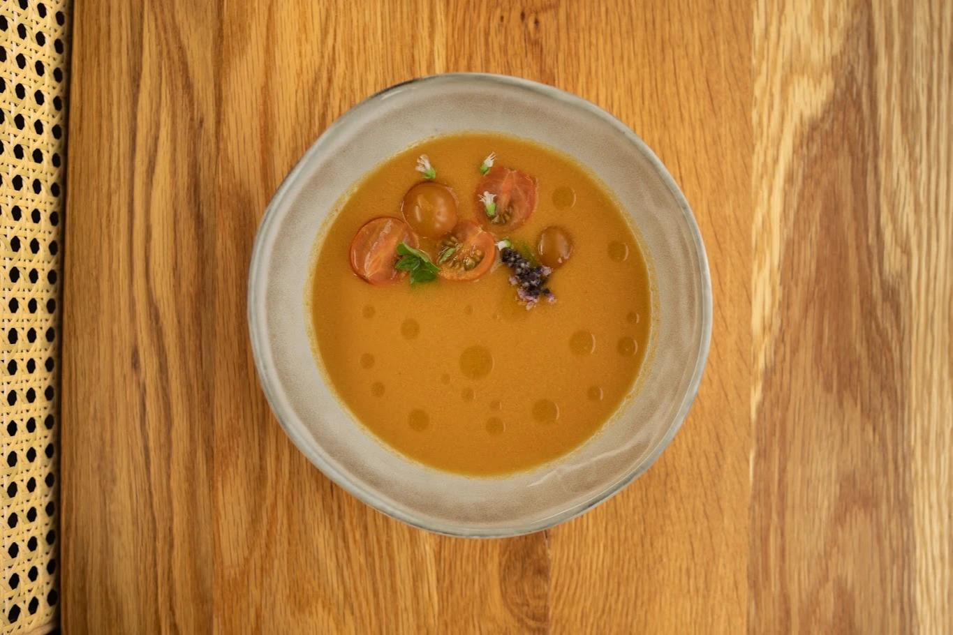 Yellow Tomato Gazpacho_ Sungold Tomatoes_ Baby Basil and Flowers_ Lemon Oil_01.jpg Yellow Tomato Gazpacho_ Sungold Tomatoes_ Baby Basil and Flowers_ Lemon Oil_01.jpg