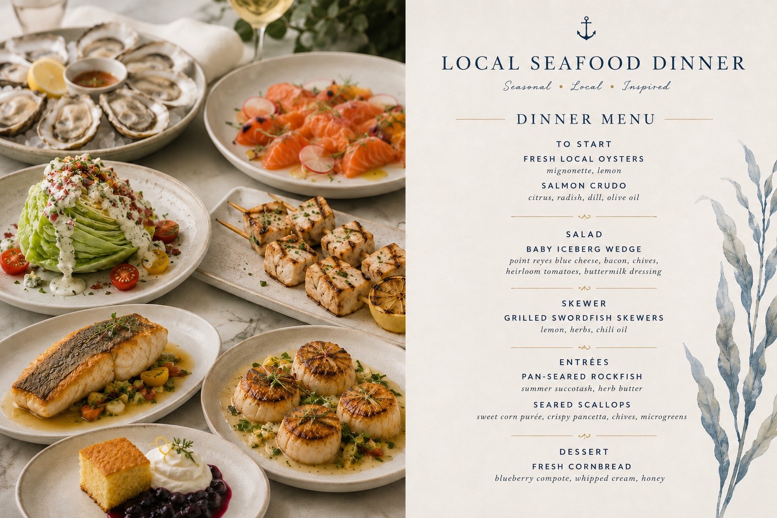 Local Seafood Dinner