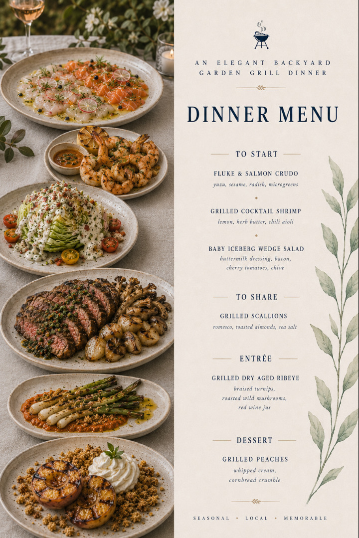 Backyard Garden Grill Dinner
