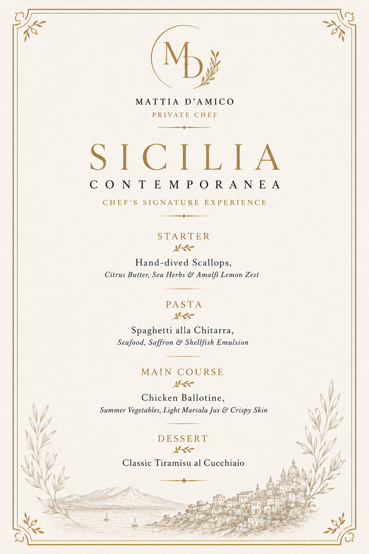 Sicilia Contemporanea – Chef’s Signature Experience”