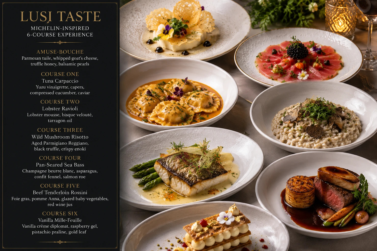 Michelin-Inspired Italian & French Tasting Menu