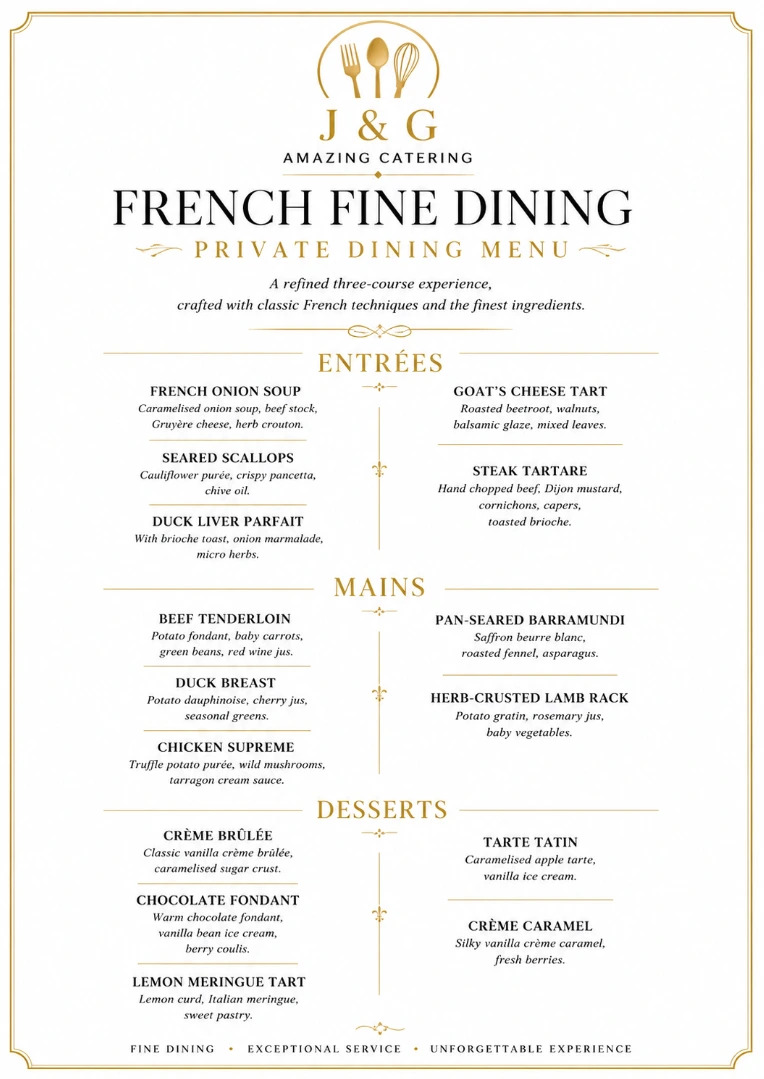 French fine dining experience