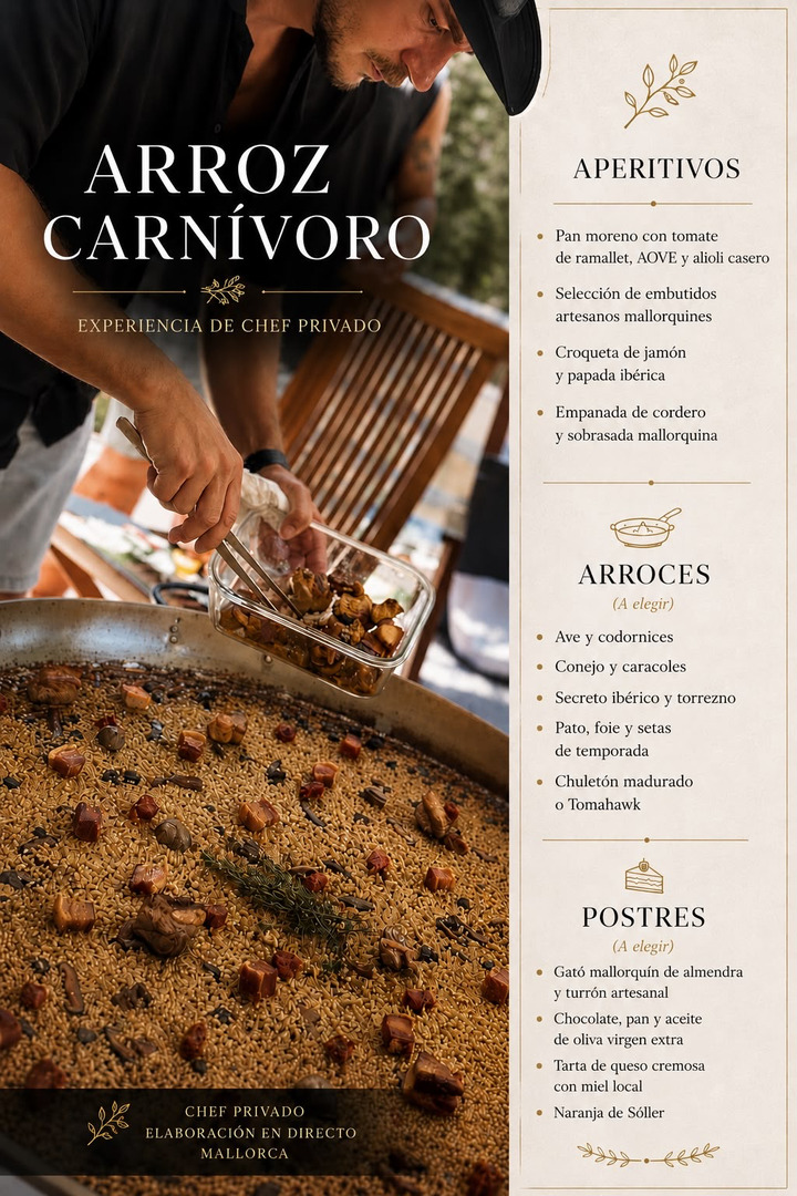 Menú arroz carnivoro