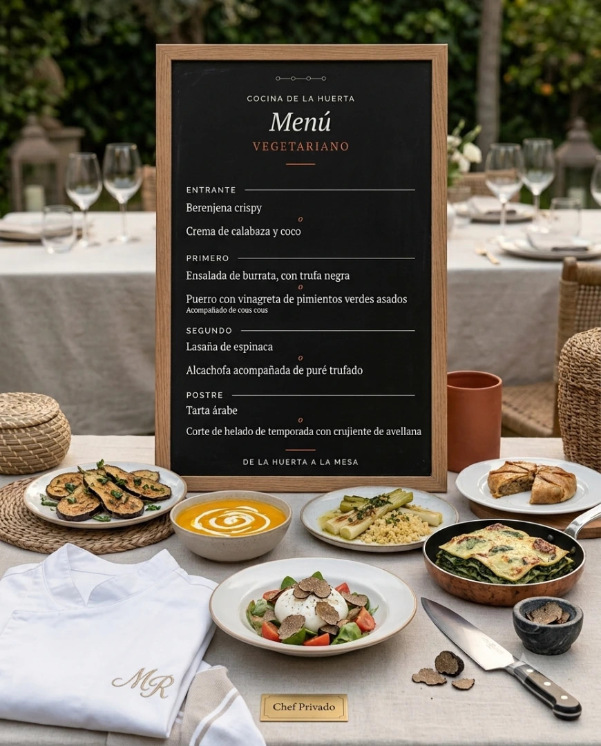 Menu vegetarianos.