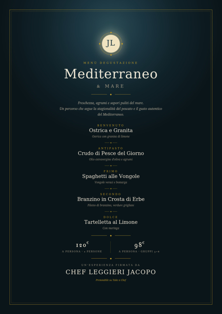 Menù Mediterraneo & Mare