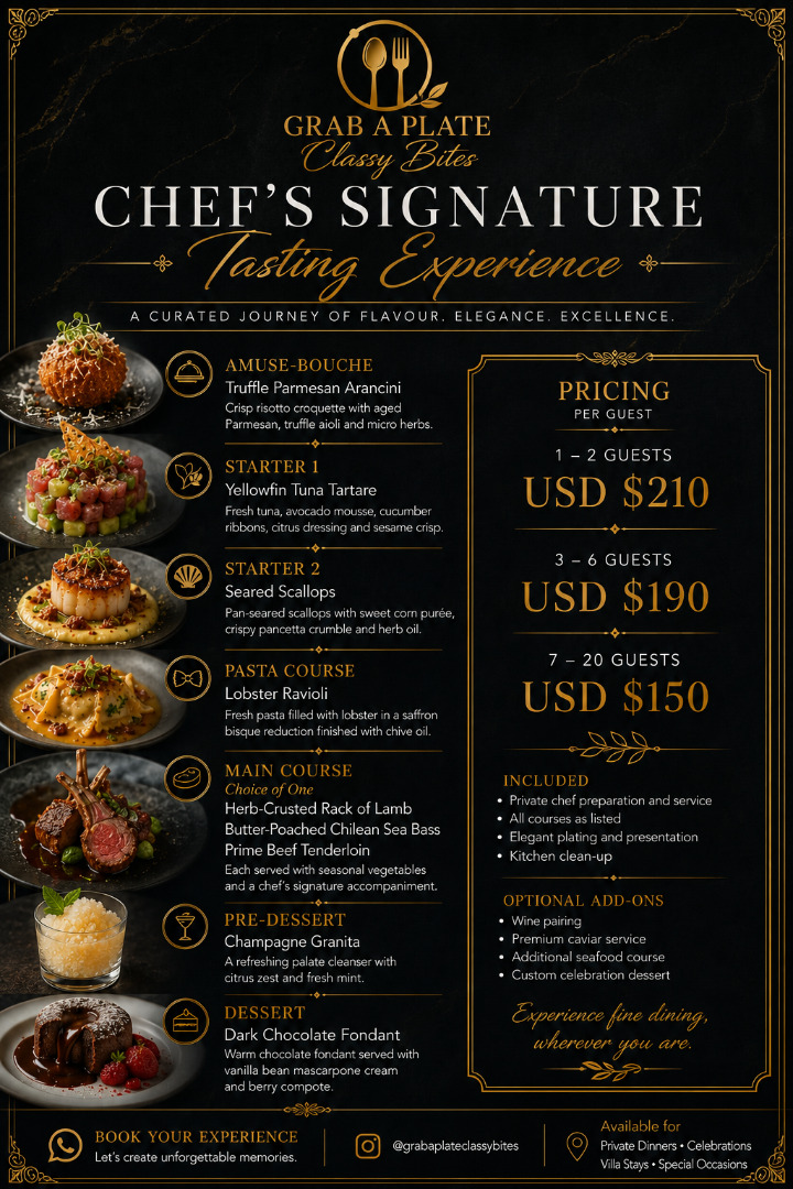 Chef’s Signature Tasting Experience