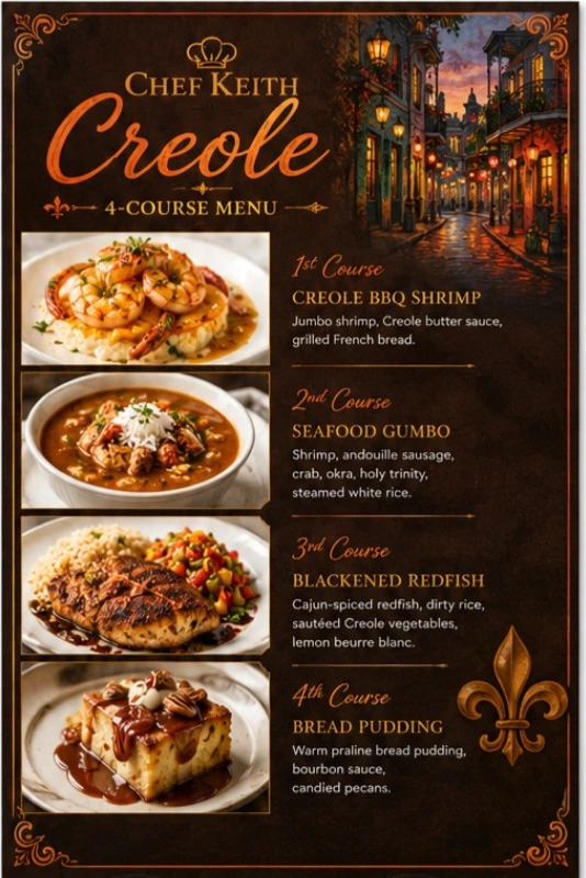 Creole Menu