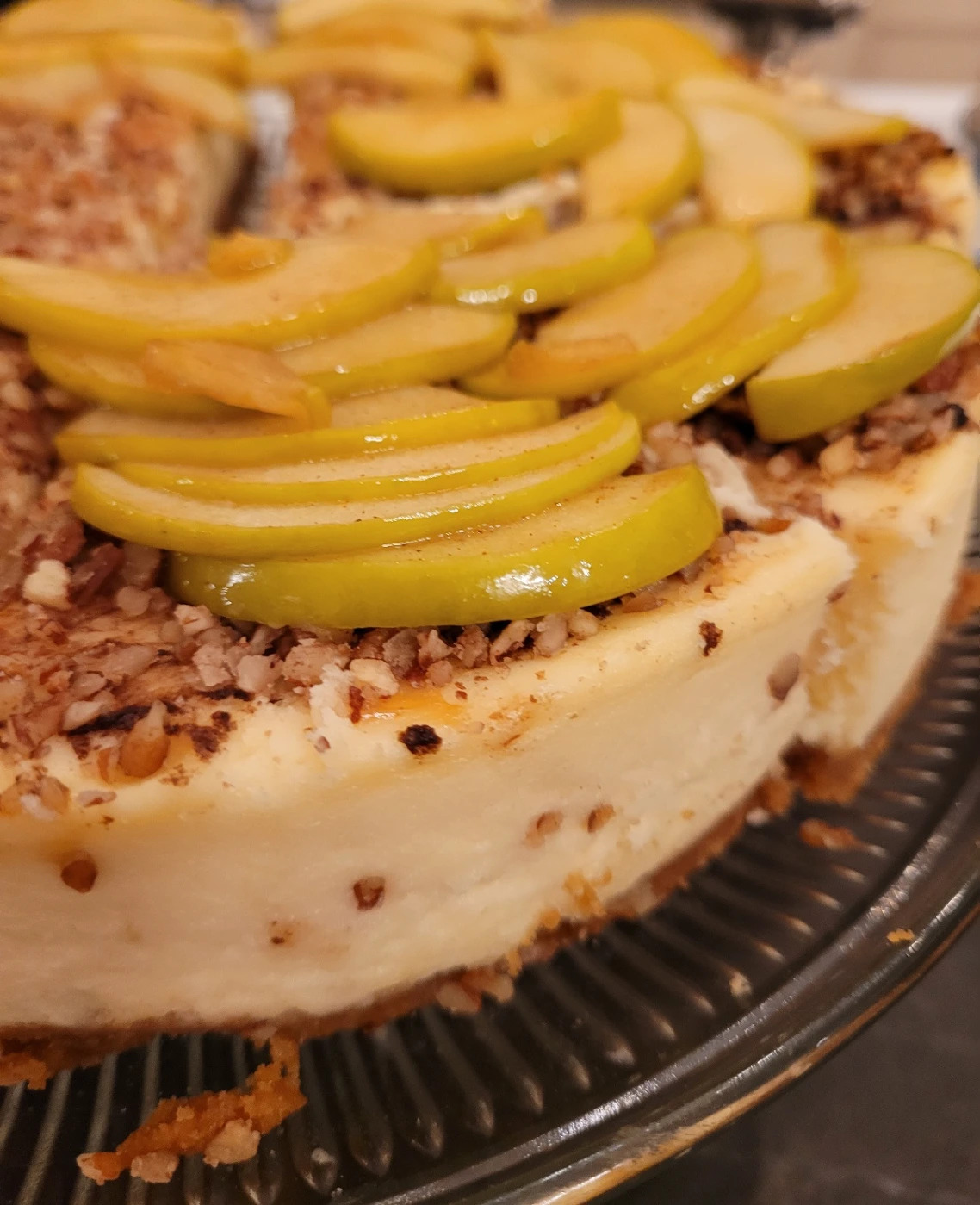 Cheese cake with Apple topping .jpg
