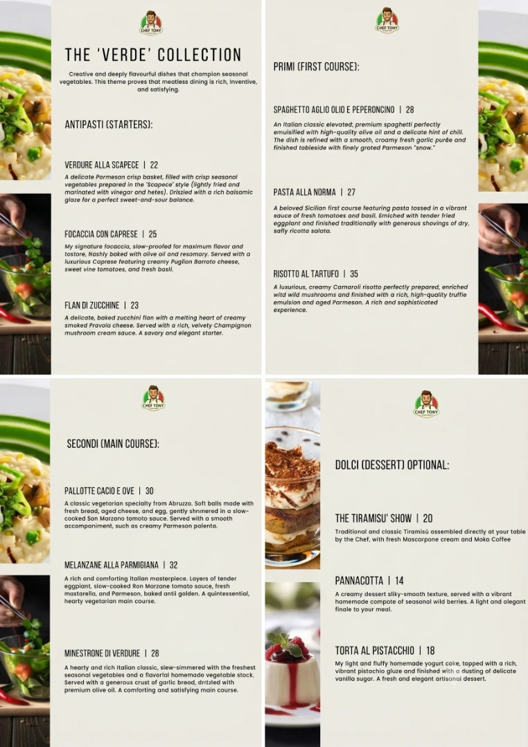 'Verde' Collection (vegetarian)