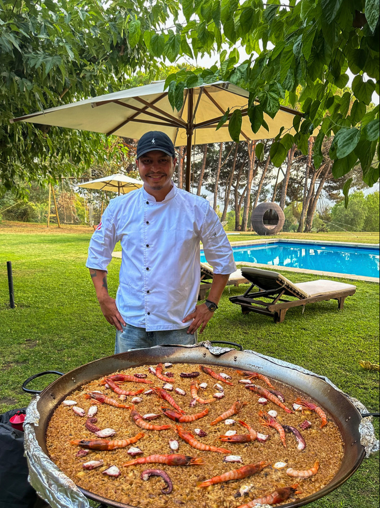Showcooking de arroz de mar